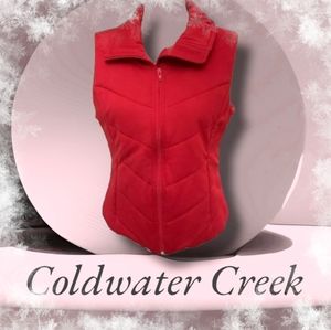 Coldwater Creek quilted red vest M